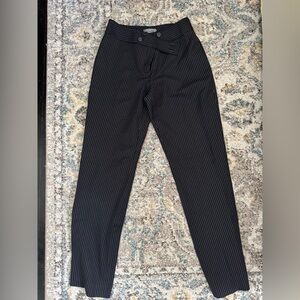 Ann Taylor Black Pinstripe Trousers